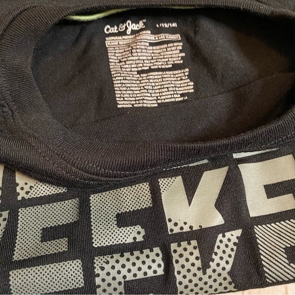 Cat & Jack Weekend All-Star Black Text T-Shirt - Picture 5 of 5